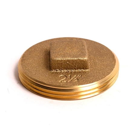 Thrifco Plumbing 2-1/2 Brass Square Head Clean Out Plug 6744292